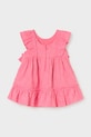 Mayoral sukienka bawełniana dziecięca 1915.4D.Baby.PPY2 różowy SS26
