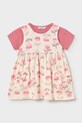 Mayoral sukienka i t-shirt wzorzyste różowy 1922.4H.Baby.PPY2