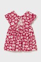 Mayoral sukienka bawełniana dziecięca 1925.4K.Baby.PPY2 różowy SS26