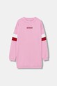 Guess sukienka bawełniana dziecięca długi różowy J6RK01.KAD74.PPY2