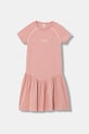Guess sukienka dziecięca z elastanem różowy J6RK02.KCY62.PPY2