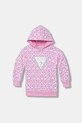 Guess sukienka bawełniana dziecięca nadruk różowy K6RK05.KA6R4.PPY2
