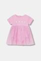Guess sukienka bawełniana niemowlęca nadruk różowy S6RG02.KA6W4.PPY2