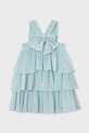 Mayoral sukienka dziecięca rozkloszowany niebieski 3912.6A.Mini.PPY2