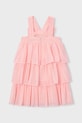 Dječja haljina Mayoral 3912.6A.Mini.PPY2 roza SS26