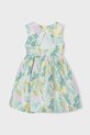 Dievča Dievčenské ľanové šaty Mayoral 3913.6A.Mini.PPY2 tyrkysová