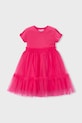 Mayoral sukienka dziecięca z elastanem różowy 3915.6B.Mini.PPY2