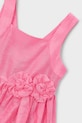 Djevojčice Dječja haljina s dodatkom lana Mayoral 3916.6B.Mini.PPY2 roza