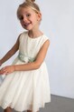 Mayoral sukienka dziecięca tkanina biały 3919.6B.Mini.PPY2