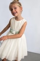 Mayoral sukienka dziecięca tkanina biały 3919.6B.Mini.PPY2