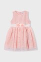 Mayoral sukienka dziecięca tkanina różowy 3919.6B.Mini.PPY2