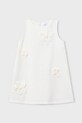Παιδικό φόρεμα Mayoral απλικέ λευκό 3922.6D.Mini.PPY2