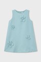 Παιδικό φόρεμα Mayoral απλικέ τιρκουάζ 3922.6D.Mini.PPY2