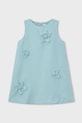Παιδικό φόρεμα Mayoral απλικέ τιρκουάζ 3922.6D.Mini.PPY2