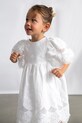 Mayoral sukienka bawełniana dziecięca bawełna biały 3923.6D.Mini.PPY2