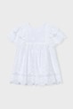 Mayoral sukienka bawełniana dziecięca 3923.6D.Mini.PPY2 biały SS26
