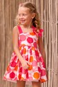 Mayoral sukienka dziecięca wzorzyste różowy 3924.6D.Mini.PPY2