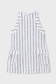 Ľanové šaty pre deti Mayoral pásiky biela 3929.6F.Mini.PPY2
