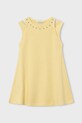 Παιδικό βαμβακερό φόρεμα Mayoral βαμβάκι κίτρινο 3938.6K.Mini.PPY2