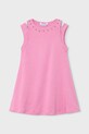 Dječja pamučna haljina Mayoral bez uzorka roza 3938.6K.Mini.PPY2