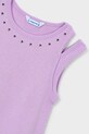 Mayoral sukienka bawełniana dziecięca fioletowy 3938.6K.Mini.PPY2