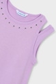 Mayoral sukienka bawełniana dziecięca fioletowy 3938.6K.Mini.PPY2