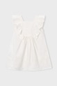 Dječja pamučna haljina Mayoral bez uzorka bež 3939.6L.Mini.PPY2