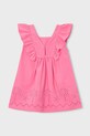 Хлопковое детское платье Mayoral 3939.6L.Mini.PPY2 розовый SS26