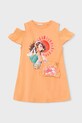 Mayoral sukienka bawełniana dziecięca 3941.6L.Mini.PPY2 pomarańczowy SS26