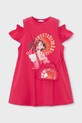 Mayoral sukienka bawełniana dziecięca nadruk różowy 3941.6L.Mini.PPY2