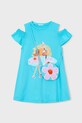 Mayoral sukienka bawełniana dziecięca 3941.6L.Mini.PPY2 niebieski SS26