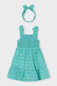 Παιδικό βαμβακερό φόρεμα Mayoral 3942.6M.Mini.PPY2 μπλε SS26