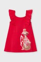 Mayoral sukienka dziecięca z elastanem czerwony 3943.6M.Mini.PPY2
