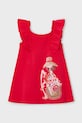 Mayoral sukienka dziecięca z elastanem czerwony 3943.6M.Mini.PPY2