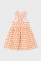 Κοριτσίστικα Παιδικό βαμβακερό φόρεμα Mayoral 3944.6N.Mini.PPY2 πορτοκαλί