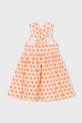 Κοριτσίστικα Παιδικό βαμβακερό φόρεμα Mayoral 3944.6N.Mini.PPY2 πορτοκαλί