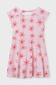 Mayoral sukienka bawełniana dziecięca 6912.8E.Junior.PPY2 różowy SS26