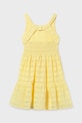 Fete Mayoral rochie din bumbac pentru copii 6913.8F.Junior.PPY2 galben