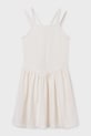 Mayoral sukienka dziecięca z elastanem biały 6916.8H.Junior.PPY2