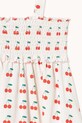 Otroška bombažna obleka Tinycottons CHERRIES STRAP DRESS bela SS26.020