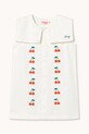 Tinycottons sukienka bawełniana dziecięca MINI CHERRIES TWILL DRESS SS26.311 biały SS26