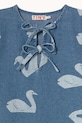 Tinycottons sukienka bawełniana dziecięca BIG SWANS DRESS niebieski SS26.325