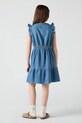 Levi's sukienka bawełniana dziecięca FLUTTER SLEEVE BUTTON UP D 4EP551 niebieski