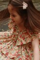 Παιδικό βαμβακερό φόρεμα Konges Sløjd BELLA FRILL DRESS GOTS στρογγυλό πολύχρωμο KS104690.PPY2