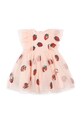 Konges Sløjd sukienka dziecięca YVONNE FRILL DRESS krótki różowy KS105137.PPY2