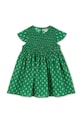 Konges Sløjd sukienka bawełniana dziecięca CAMI SMOCK DRESS GOTS KS104719.PPY2 zielony SS26