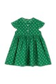 Dziewczynka Konges Sløjd sukienka bawełniana dziecięca CAMI SMOCK DRESS GOTS KS104719.PPY2 zielony