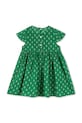Dziewczynka Konges Sløjd sukienka bawełniana dziecięca CAMI SMOCK DRESS GOTS KS104719.PPY2 zielony