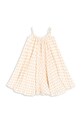 Konges Sløjd sukienka dziecięca COCO STRAP DRESS GOTS wzorzyste beżowy KS104744.PPY2