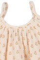 Dziewczynka Konges Sløjd sukienka dziecięca COCO STRAP DRESS GOTS KS104744.PPY2 beżowy